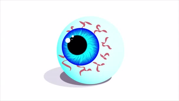 Halloween Eyeball Ilustração Vídeo Arte — Vídeo de Stock