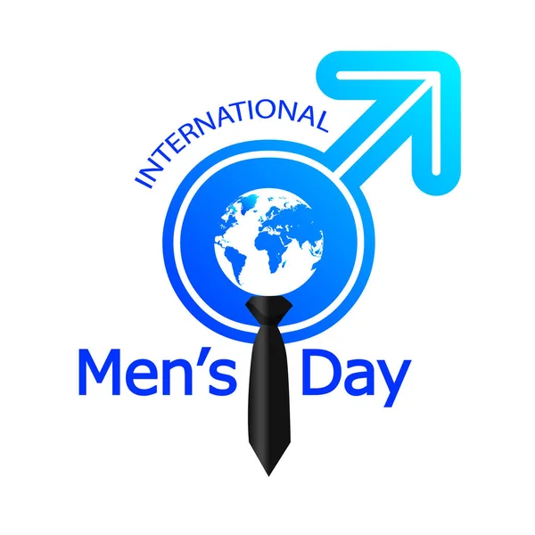 Gravata Gênero Masculino Para Dia Internacional Dos Homens Ilustração Arte —  Vetores de Stock