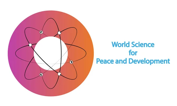 Παγκόσμια Ημέρα Επιστήμης Για Την Ειρήνη Και Την Ανάπτυξη Εικονογράφηση — Διανυσματικό Αρχείο