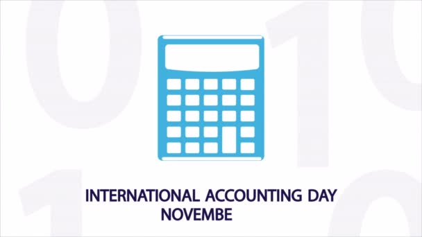 Calculator International Day Accountancy Art Video Illustration — Stock Video