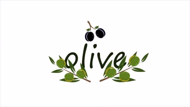 Olive Olive Festa Delle Olive Video Illustrazione Arte — Video Stock