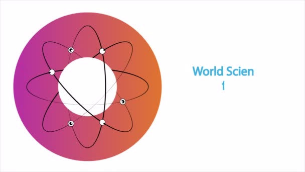 World Science Day Peace Development Art Video Illustration — Stock Video