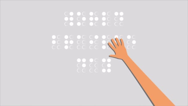 Segni Braille Giornata Mondiale Dei Ciechi Illustrazione Video Arte — Video Stock