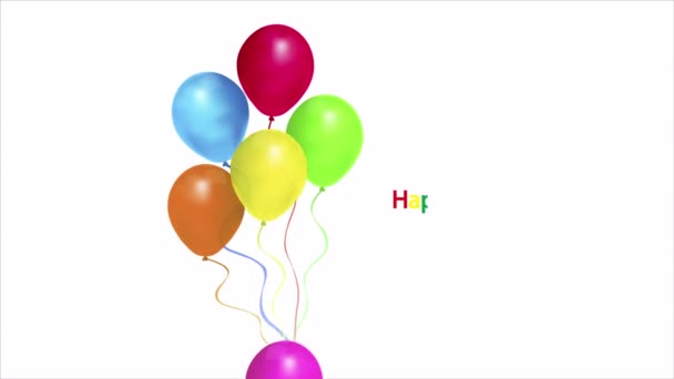 Balloons International Childrens Day Art Video Illustration — Stock Video