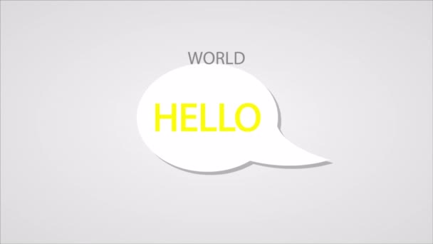 Idézet World Hello Day Art Video Illusztráció — Stock videók