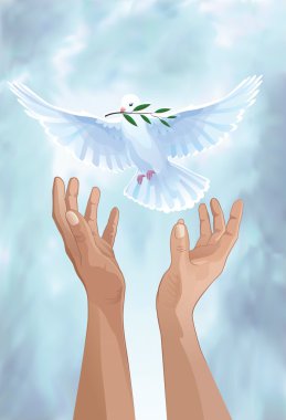 Dove of peace clipart