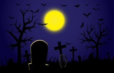 mezardan çıkan zombi el