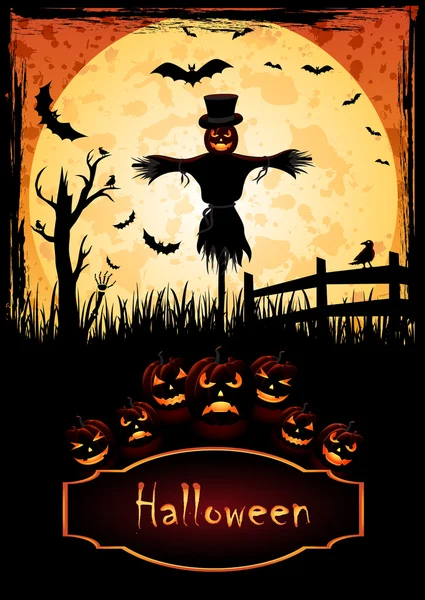 Épouvantail halloween — Image vectorielle