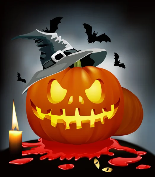 Citrouille sur Halloween — Image vectorielle