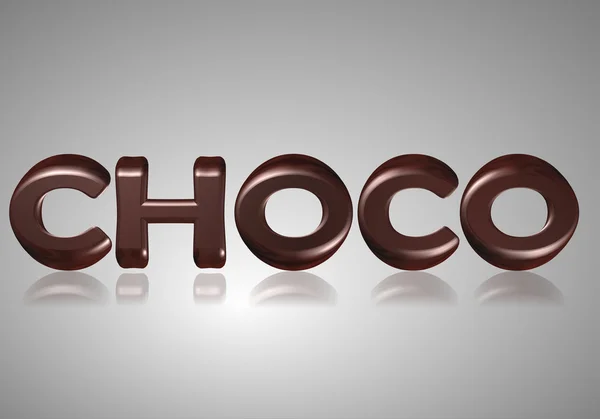 Choco слово — стокове фото