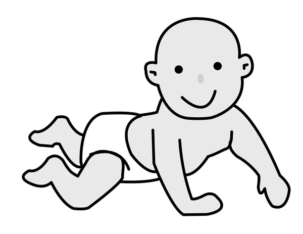 Baby crawling — Stock Vector