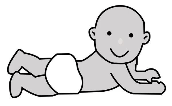 Lying baby — Stock Vector