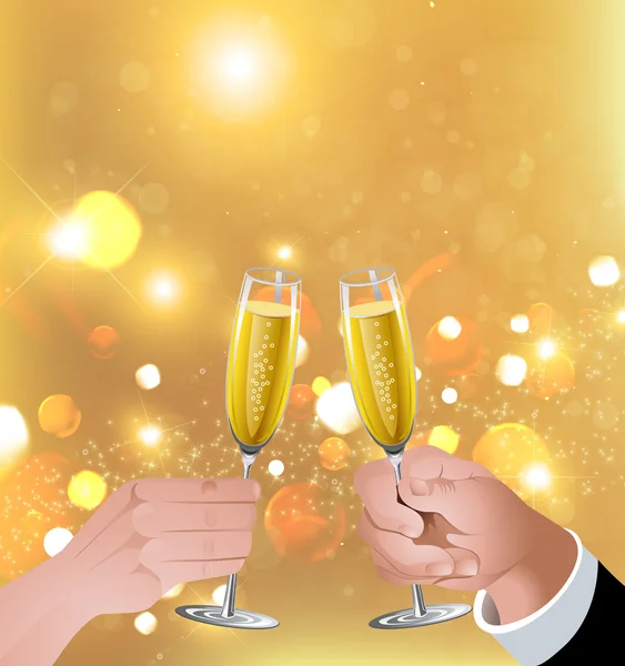 Brindis de celebración — Vector de stock