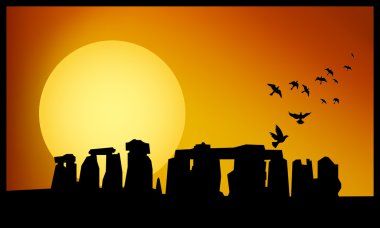 Stonehenge alacakaranlık