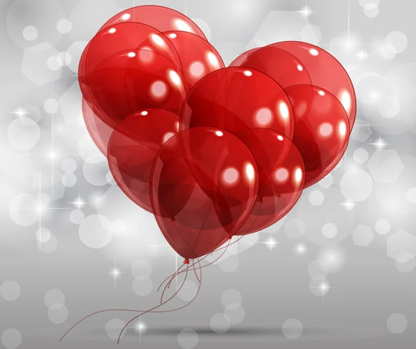 Αφηρημένη καρδιά με μπαλόνια — Διανυσματικό Αρχείο