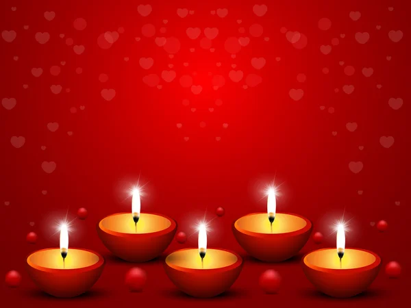 Κεριά για την ημέρα του Αγίου Βαλεντίνου — Διανυσματικό Αρχείο