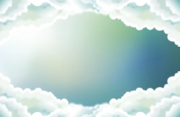 Небо в средних облаках — стоковый вектор