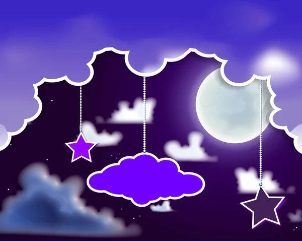 Διάνυσμα νυχτερινό ουρανό — Διανυσματικό Αρχείο