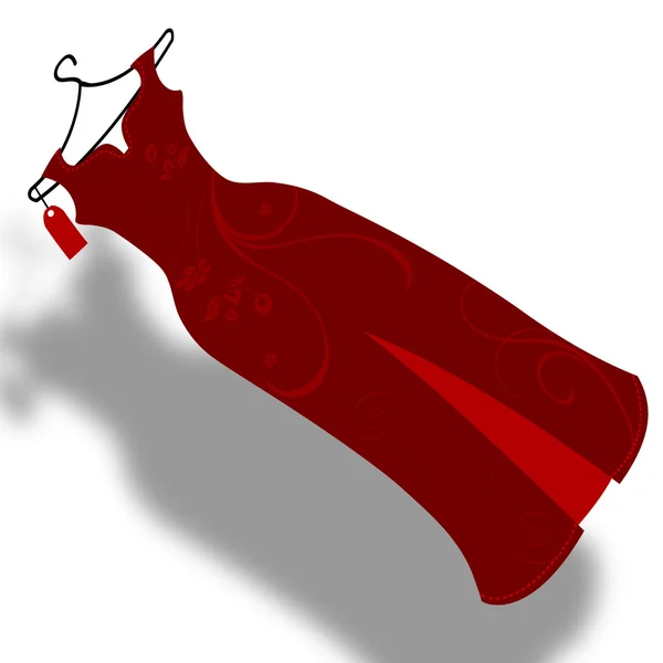 Red dress — Stock Vector
