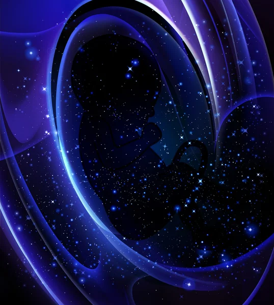 Embryon dans l'espace — Image vectorielle