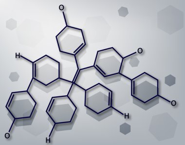 background with chemical molecules clipart