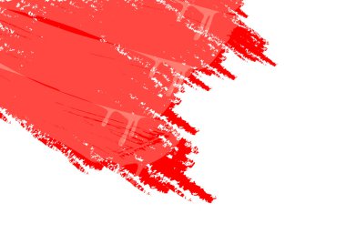white background and red paint
