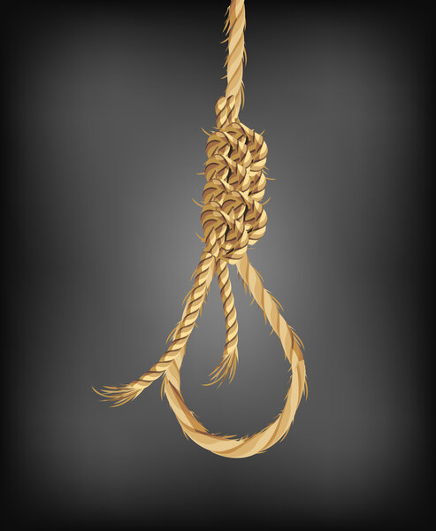 Old rope noose hangman
