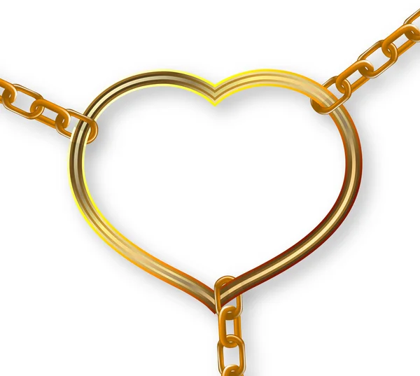 Rupture cardiaque de chaîne — Image vectorielle