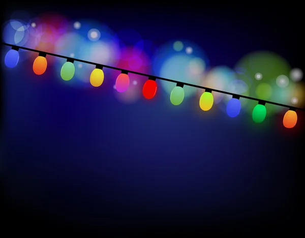 Christmas lights garlands — Stock Vector