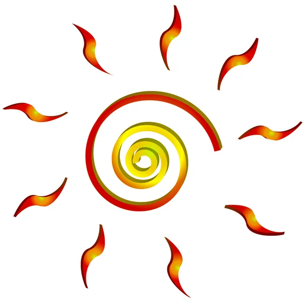 Sonne abstraktes Symbol — Stockvektor