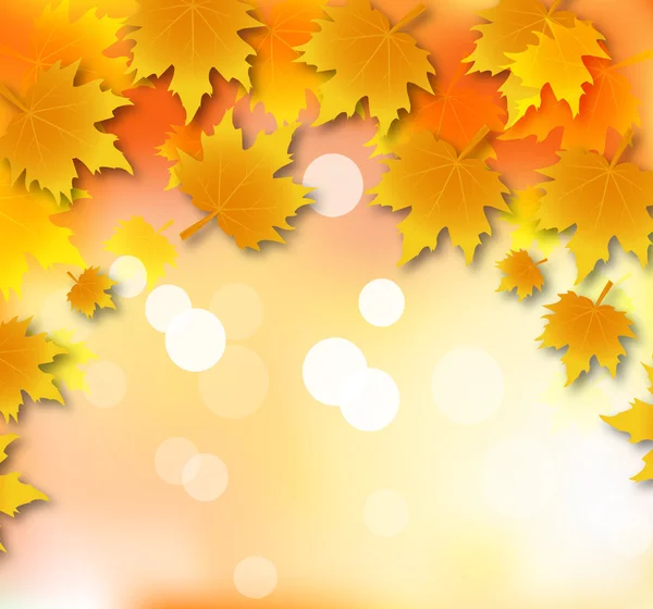 Marco de hojas de otoño cayendo — Vector de stock