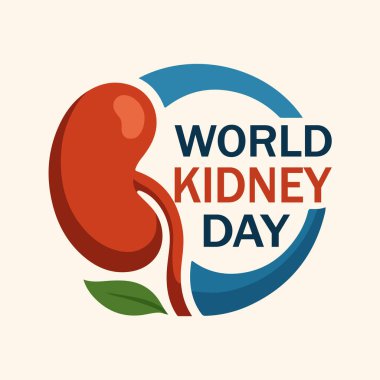 Böbrek Dünyası logosu, vektör çizimi.