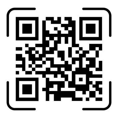 Qr kodu, vektör sanatı çizimi.