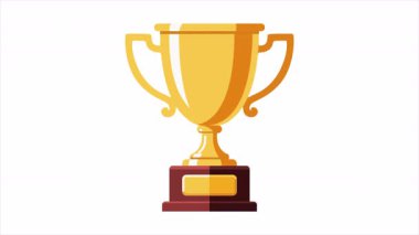 Kupa kupası Altın izole, sanat videosu illüstrasyonu.