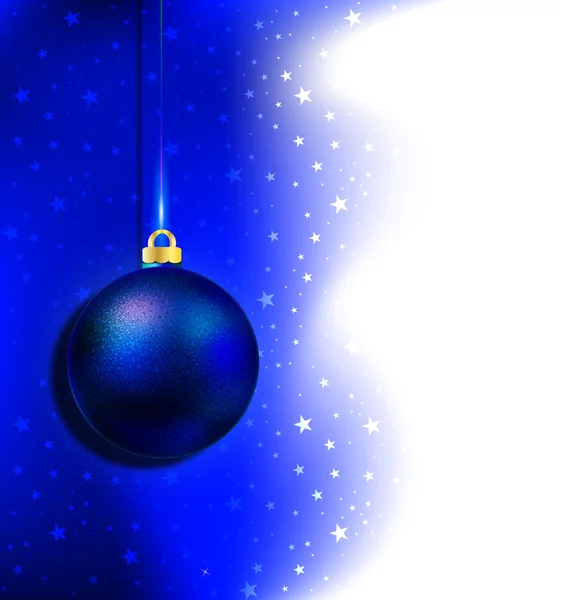 新年の青いクリスマスおもちゃ — ストックベクタ