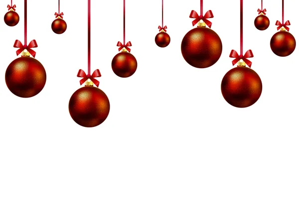 Decoración roja en las vacaciones de Navidad — Vector de stock