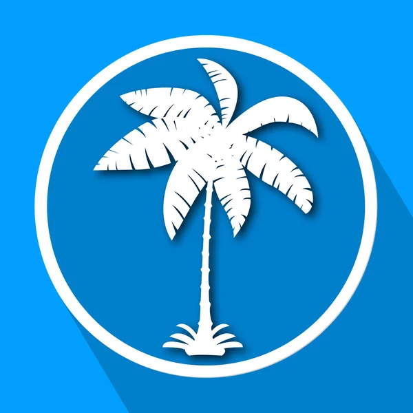 Pictogram van een palmboom — Stockvector