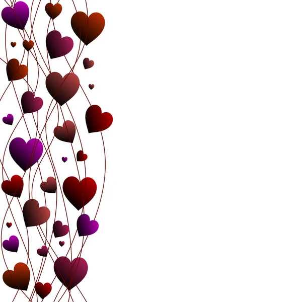 På dagen av Valentine hjärtan bush — Stock vektor