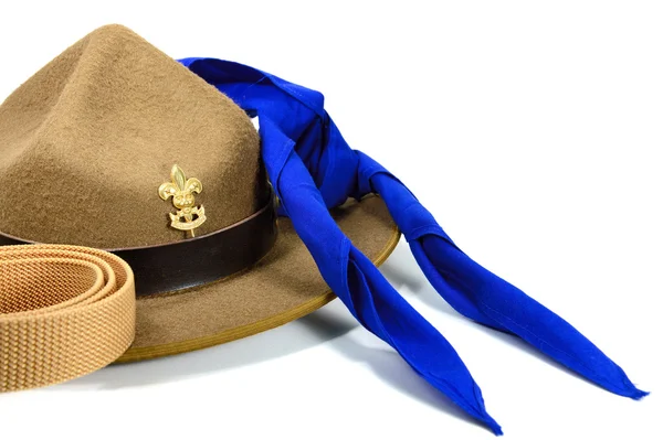 Brun brätten hatt - hatt av scout — Stockfoto