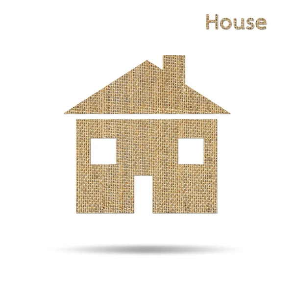 Burlap house symbol — Stock Photo, Image
