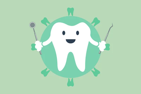Gezonde tandarts tanden — Stockvector