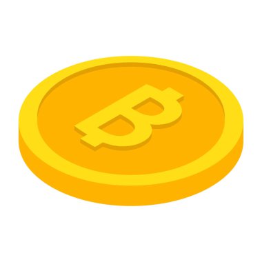 Bitcoin düz vektör simgesi. Şifreli para. Kripto para amblemi. İnternet ve internet para logosu