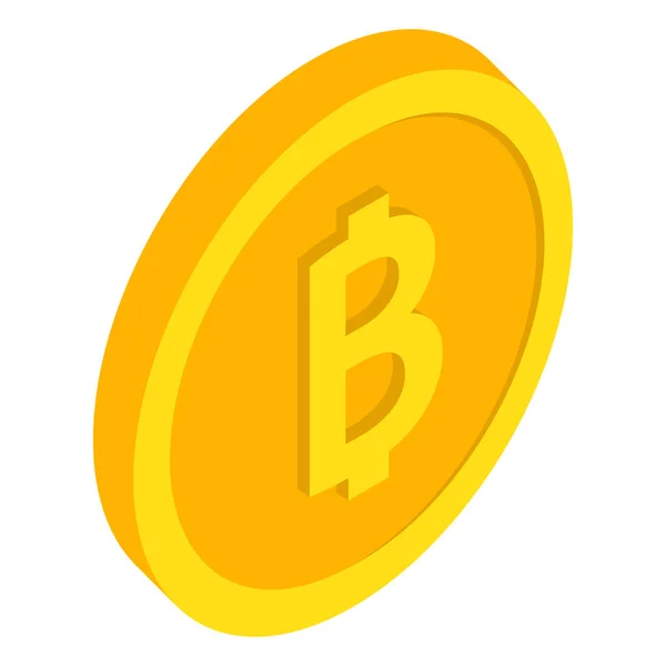 Bitcoin Platte Vector Pictogram Crypto Valuta Munt Cryptogeld Embleem Web — Stockvector