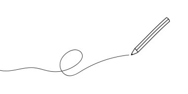 Siyah kalem çizgisi şablonu Mutlu kelimeler kalem günü eğlenceli yazı çizim fırçaları kalem sapı simgesini düzenle. Vektör illüstrasyonu