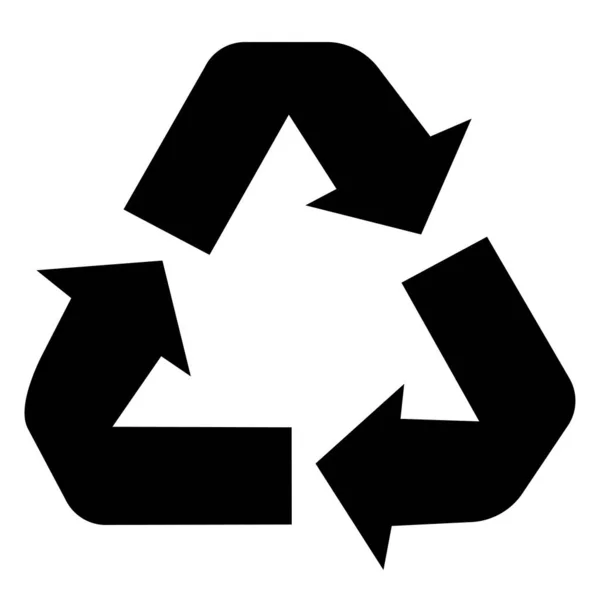 Icono Reciclaje Símbolo Reutilización Reducción Basura Aumento Reciclaje Rediseñado Con — Archivo Imágenes Vectoriales