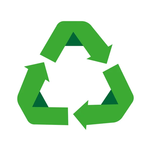 Ikona Recyklingu Symbol Ponownego Użycia Redukcja Odpadów Wzrost Recyklingu Przeprojektowany — Wektor stockowy