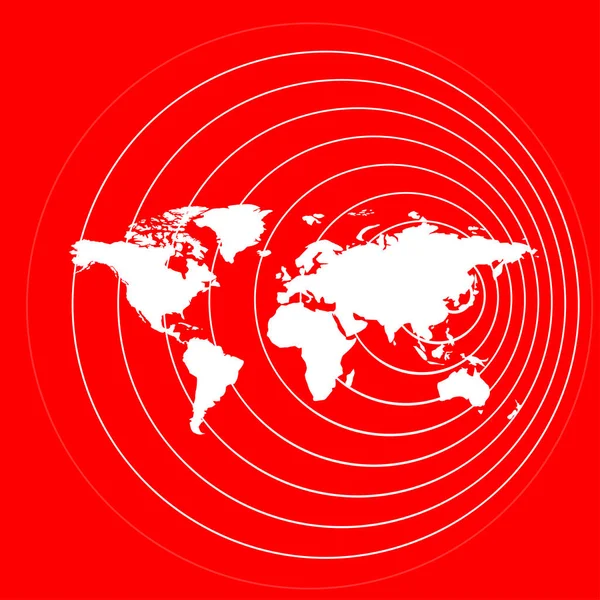 Illustration Spread Virus World Coronavirus Distribution Map Distribution New Coronavirus — Vector de stock