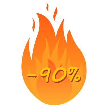 Sale icon set. Discount price off and sales design template. Shopping and low price symbols. 90 percent sale. Vector illustration.