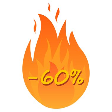 Sale icon set. Discount price off and sales design template. Shopping and low price symbols. 60 percent sale. Vector illustration.