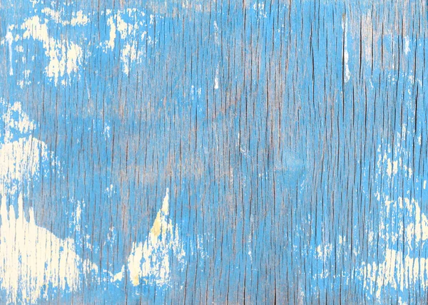 Vieux Bois Avec Peeling Fond Texture Peinture Bleue Mur Bois — Photo